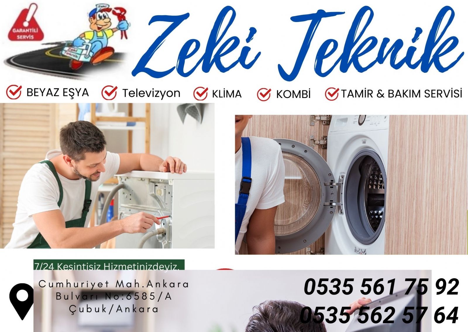 Çubuk Çamaşır Makinesi Tamircis
